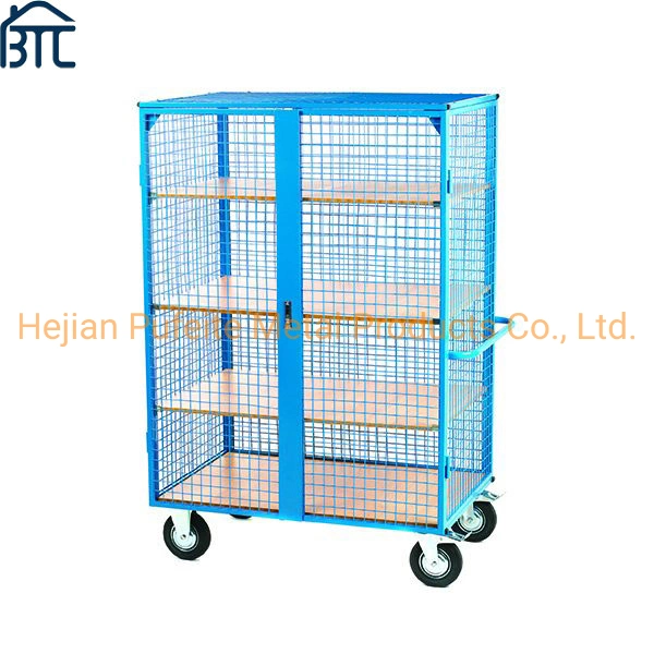 Heavy Duty Wire Mesh Mobile Storage Cart Cage Trolleys