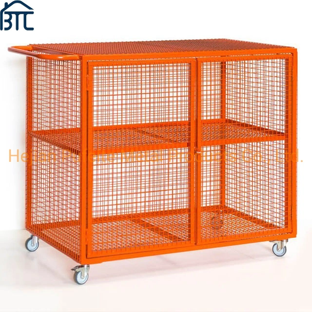 Heavy Duty Wire Mesh Mobile Storage Cart Cage Trolleys