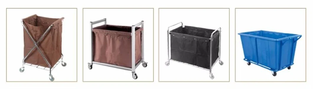 Shenone Hotel Laundry Hamper Trolley Linen Trolley Housekeeping Cart