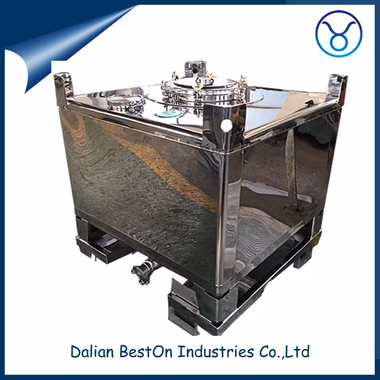 승인되지 않은 스테인레스 스틸 IBC 토트 탱크 화학 용기 중간 벌크 컨테이너 OEM 맞춤형 중국 IBC 1000L 2000L 350 갤런 550 갤런