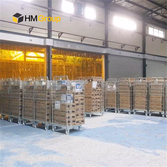 4면 대형 슈퍼마켓 창고 네스터블 롤 케이지 트롤리